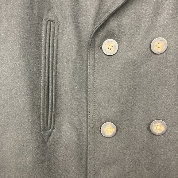 Michael Kors Mens Classic fit Double Breasted Peacoat Coat 48R Black E121842 - Picture 13 of 14